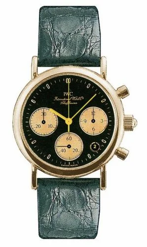 IWC Portofino Lady Chronograph MecaQuartz Rose Gold / Black / Alligator IW3730-01 (IW373001)